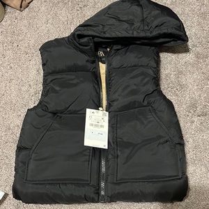 Zara toddler black puffer vest jacket